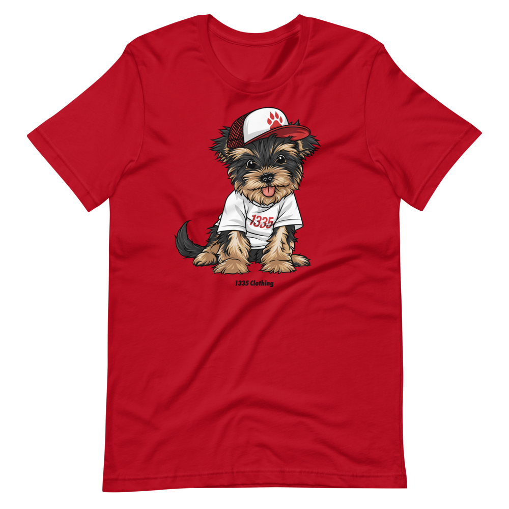1335 Puppy Love Red Tee  (Adult)