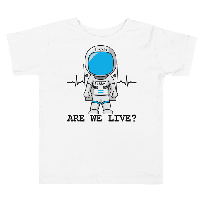 1335 Are We Live? Toddler White Tee